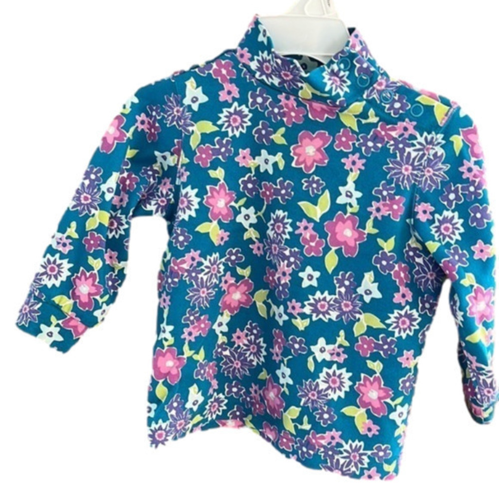 Hanna Anderson Girl’s flowered top, size 2T.